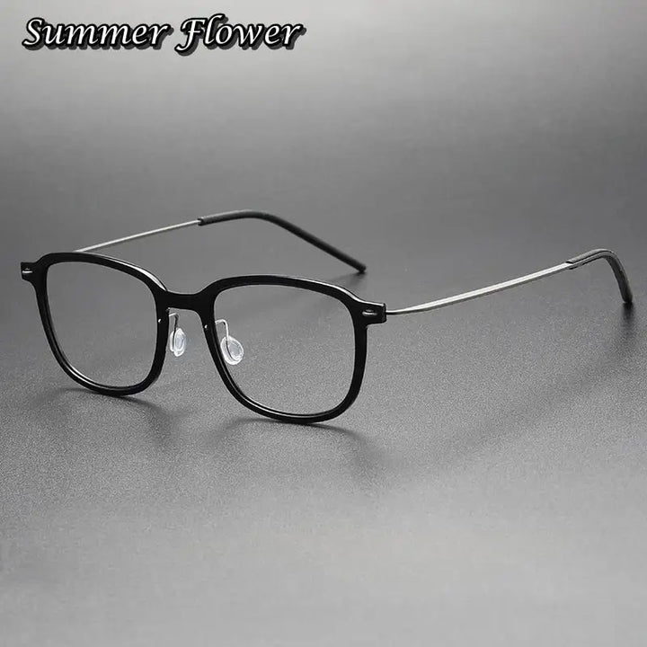Summer Flower Women's Full Rim Square Tr 90 Titanium Eyeglasses  65104