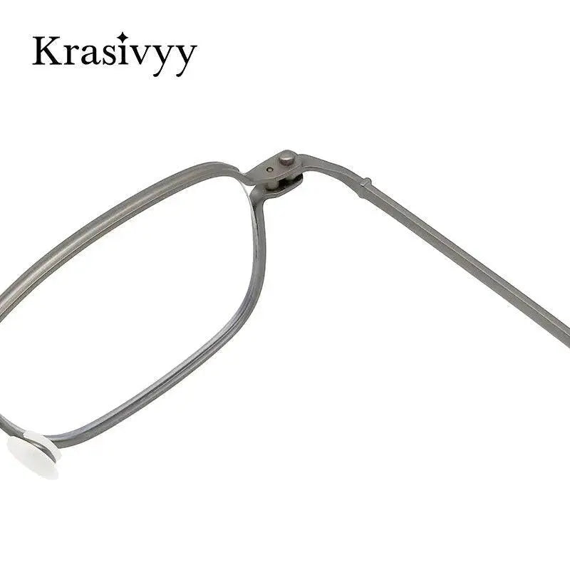 Krasivyy Mens Full Rim Square Titanium Eyeglasses Rlt5898 — view 3 | Krasivyy at FuzWeb