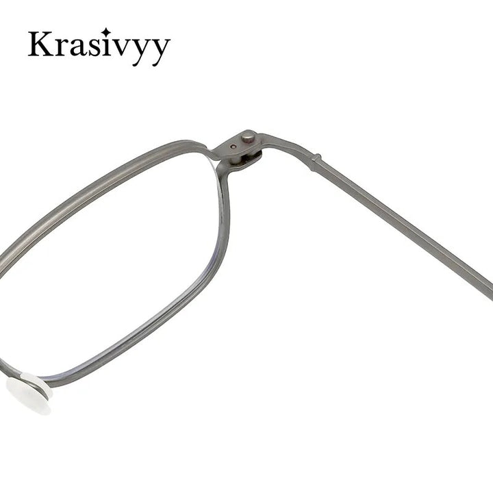 Krasivyy Men's Full Rim Square Titanium Eyeglasses Rlt5898 Full Rim Krasivyy   