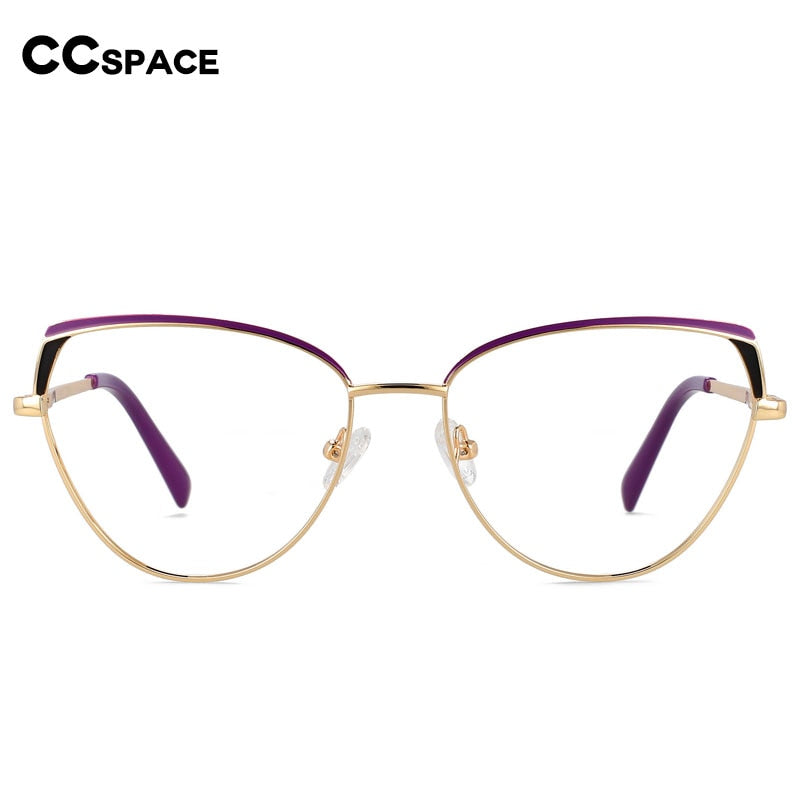 CCSpace Women's Full RIm Cat Eye Alloy Eyeglasses 56523 Full Rim CCspace   