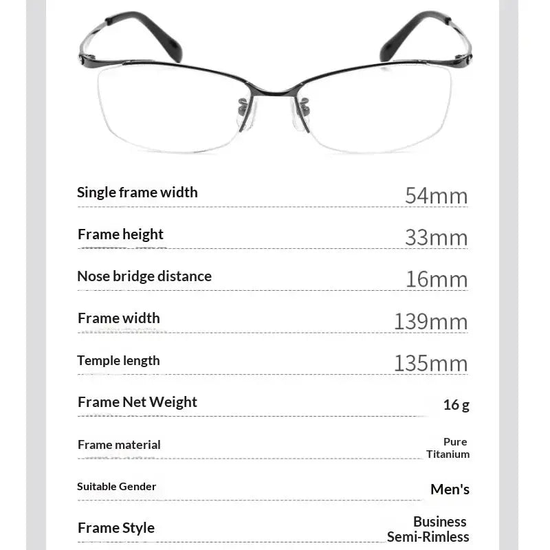 Aror Unisex Full Rim Square Titanium Eyeglasses 857810 FuzWeb