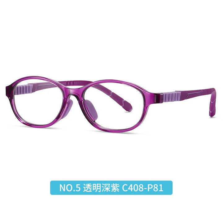 Vicky Unisex Youth's Full Rim Square Tr 90 Silicone Eyeglasses V0820 Full Rim Vicky ZC820-C408-P81 CHINA 