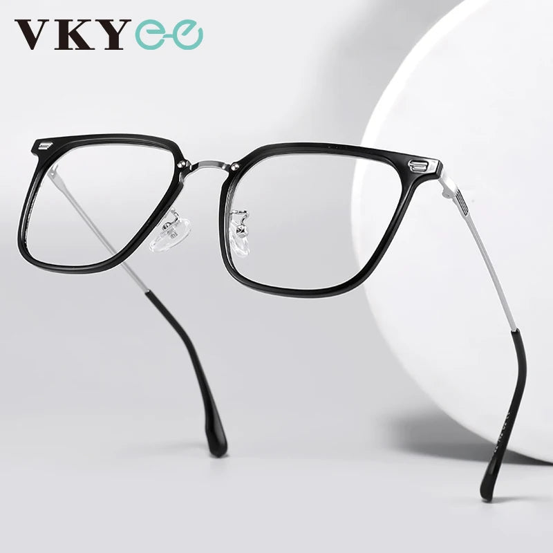 Vicky Unisex Full Rim Square Tr 90 Alloy Reading Glasses 8002 Reading Glasses Vicky   