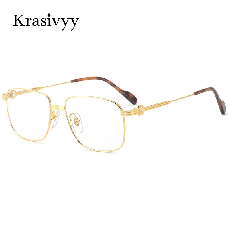 Krasivyy Women's Full Rim Flat Top Square Titanium Eyeglasses 2940 Full Rim Krasivyy   