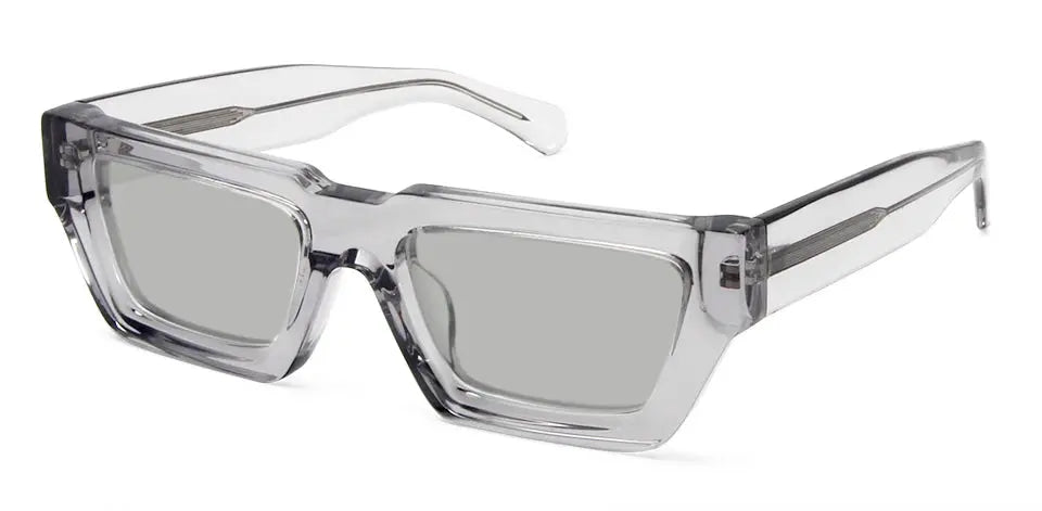 Esnbie 240101 Unisex Full Rim Brow Line Square Acetate Sunglasses Esnbie