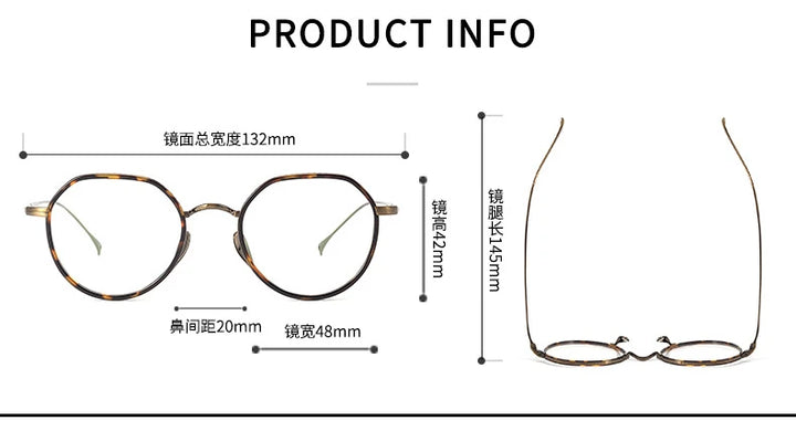 Black Mask Women's Full Rim Oval Acetate Titanium Eyeglasses Clip On Sunglasses 27310