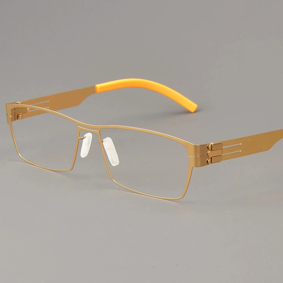 Bobbie 508300 Unisex 139mm Square Titanium Full Rim Frames FuzWeb