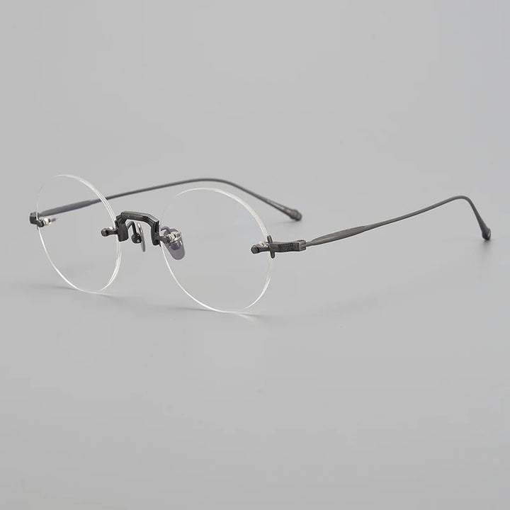 Bobbie Women's Rimless Round Oval Titanium Eyeglasses 935925