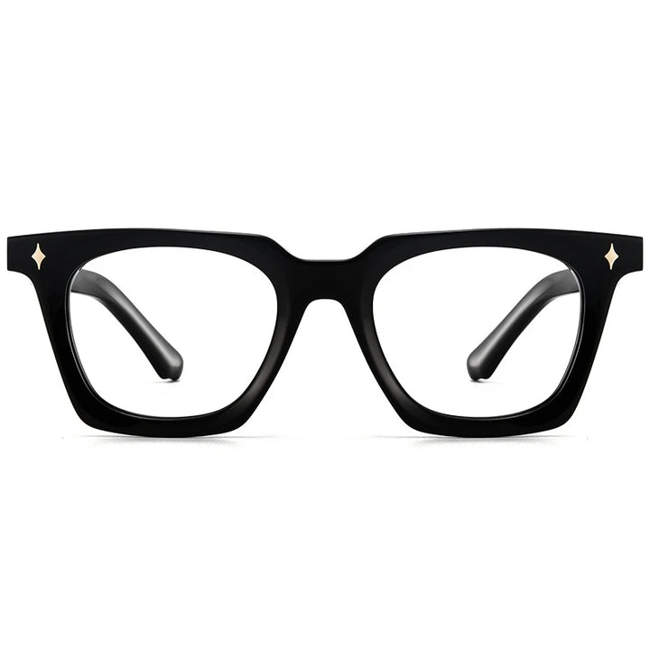 Yimaruili Unisex Full Rim Square Thick Acetate Eyeglasses Y55015 Full Rim Yimaruili Eyeglasses   