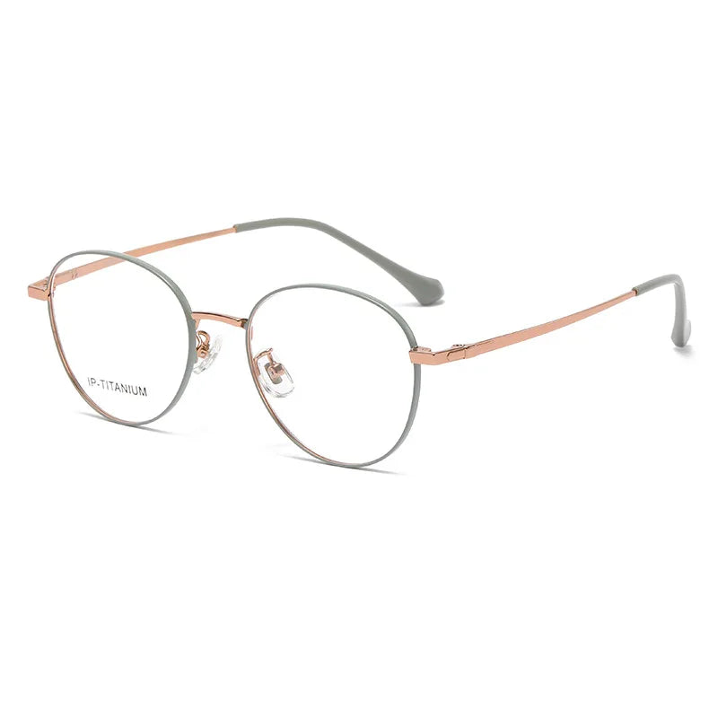 Yimaruili Women's Full Rim Oval Square Titanium Eyeglasses 698529