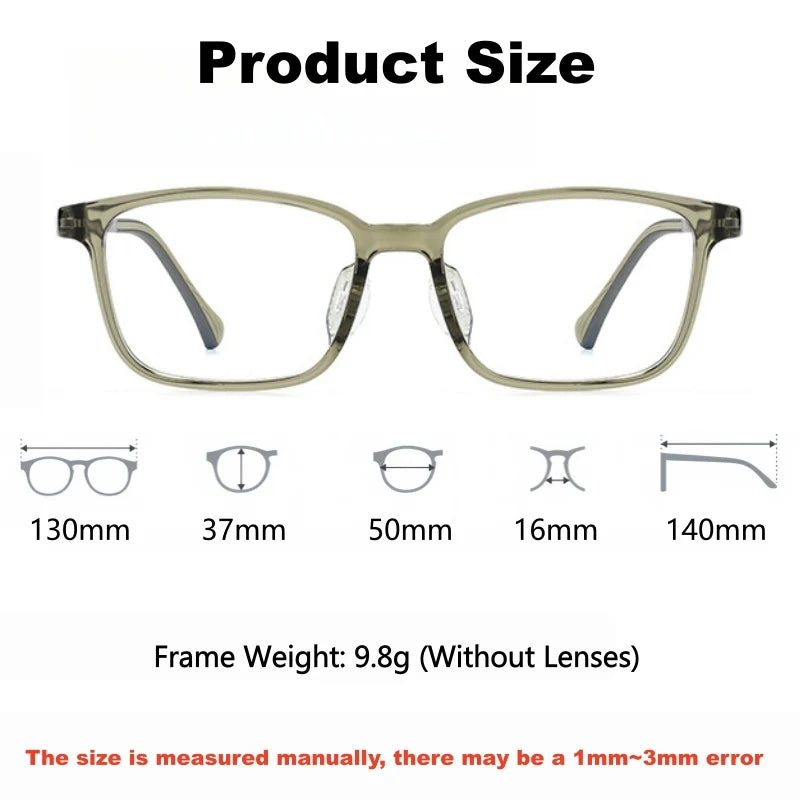 Yimaruili Unisex Full Rim Square TR-90 Eyeglasses 6009LS — view 2 | Yimaruili at FuzWeb