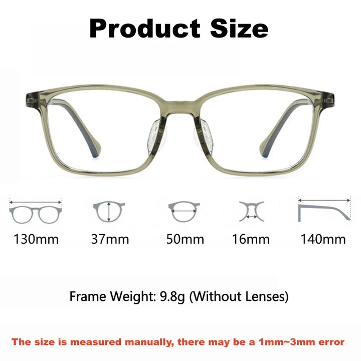Yimaruili Unisex Full Rim Square TR-90 Eyeglasses 6009LS — view 2 | Yimaruili at FuzWeb