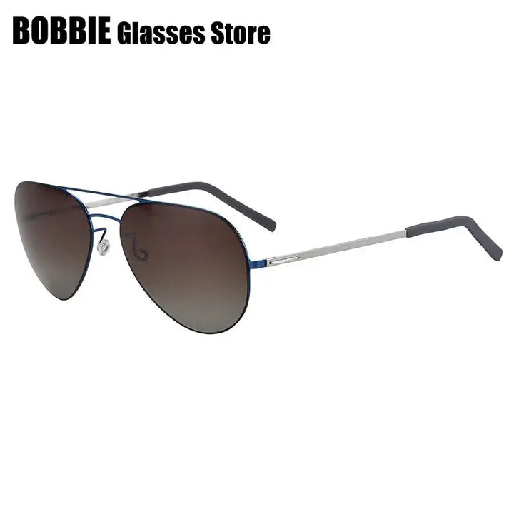 Bobbie 800116 Women’s Double Bridge Full Rim Oval Titanium Sunglasses FuzWeb