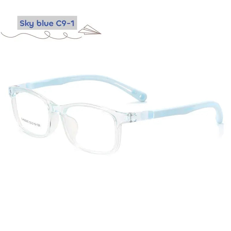 Vicky Unisex Youth's Full Rim Square Tr 90 Silicone Eyeglasses V66065.