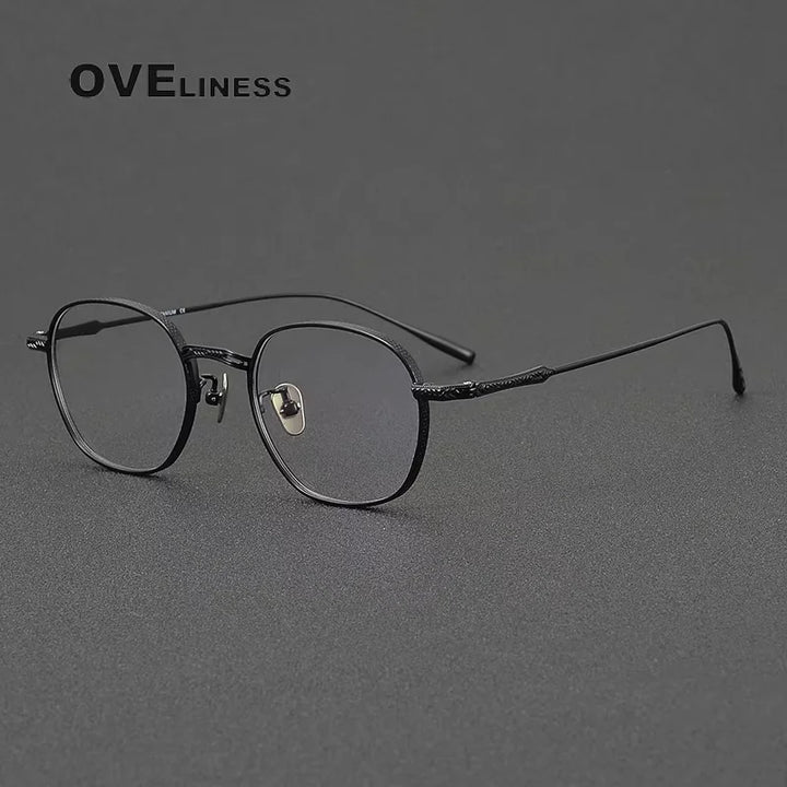 Oveliness Women's Full Rim Round Square Titanium Eyeglasses 614301