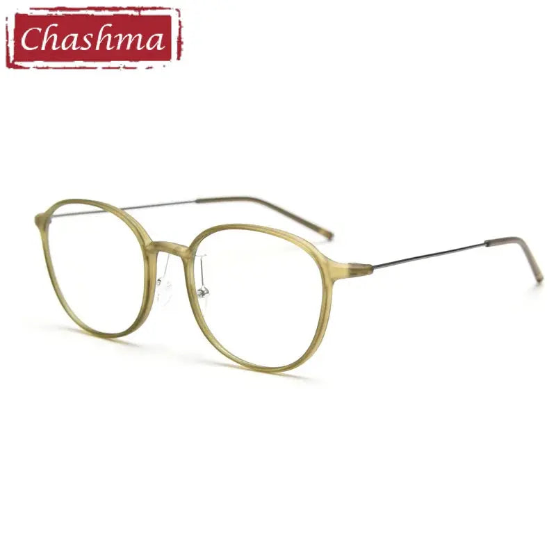 Chashma Ottica Womens Full Rim Round Tr 90 Titanium Eyeglasses 718276 — view 1 | Chashma Ottica at FuzWeb