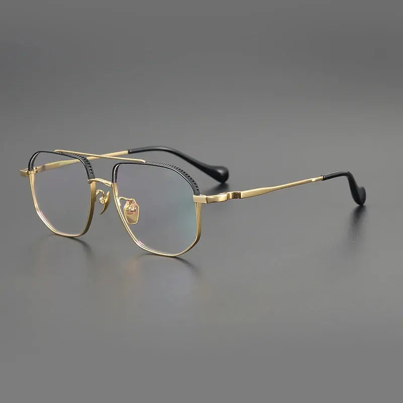 Bobbie 130500 Unisex Full Rim Oval Double Bridge Titanium Frames FuzWeb