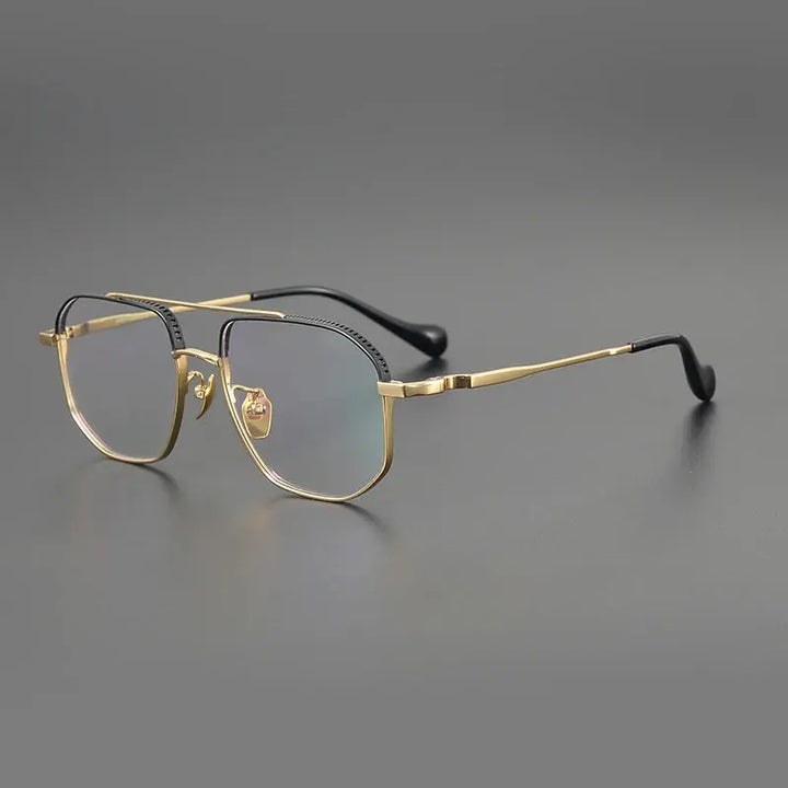 Bobbie 130500 Unisex Full Rim Oval Double Bridge Titanium Frames FuzWeb