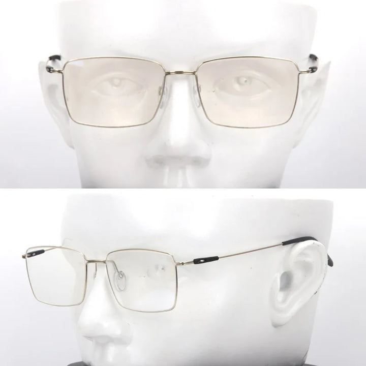 Muzz 2120 men's square alloy prescription eyeglasses — view 7