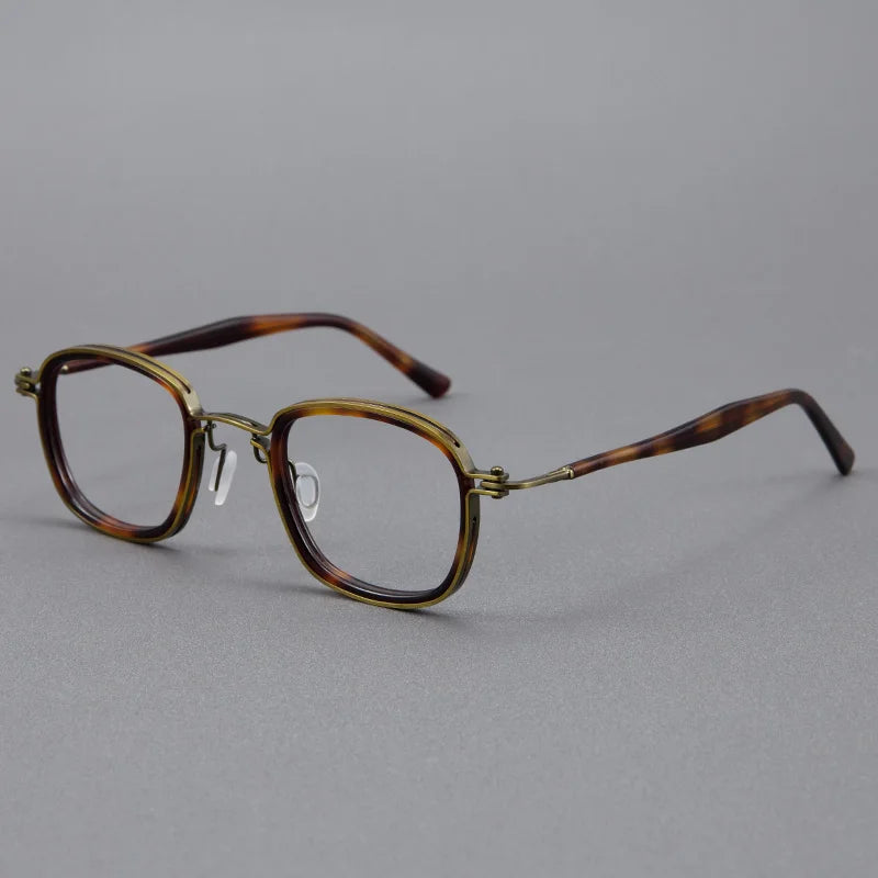 Bobbie Unisex Full Rim Round Square Titanium Acetate Eyeglasses 985863