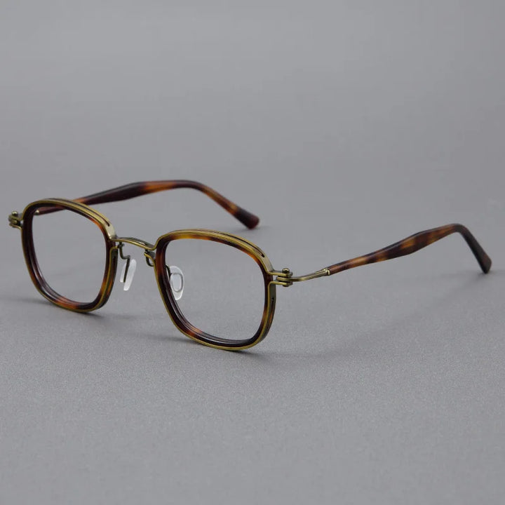 Bobbie Unisex Full Rim Round Square Titanium Acetate Eyeglasses 985863