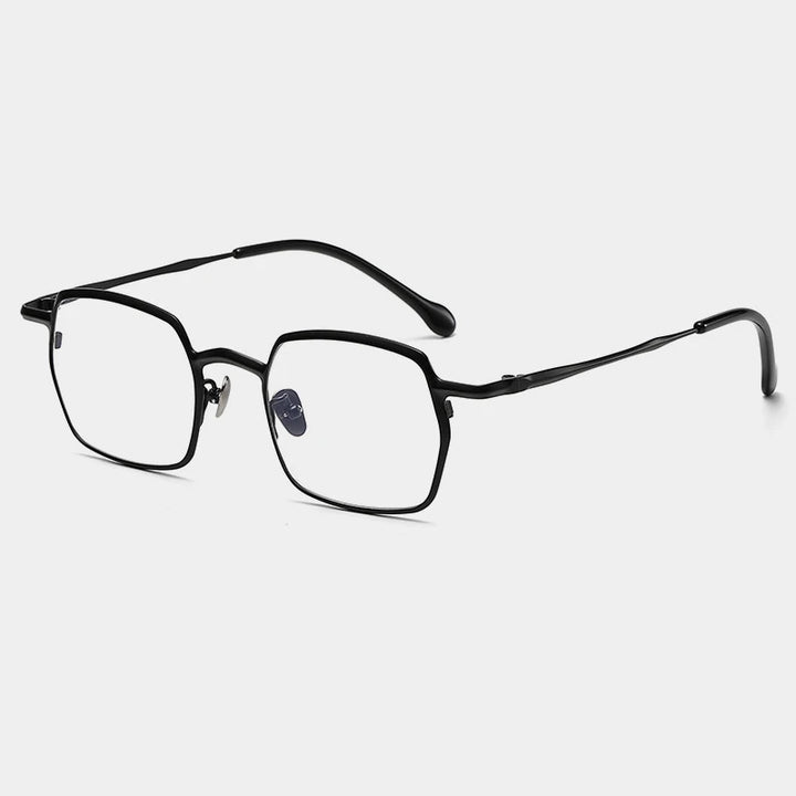 Gatenac Unisex Full Rim Square Titanium Eyeglasses Gxyj1456 Full Rim Gatenac   