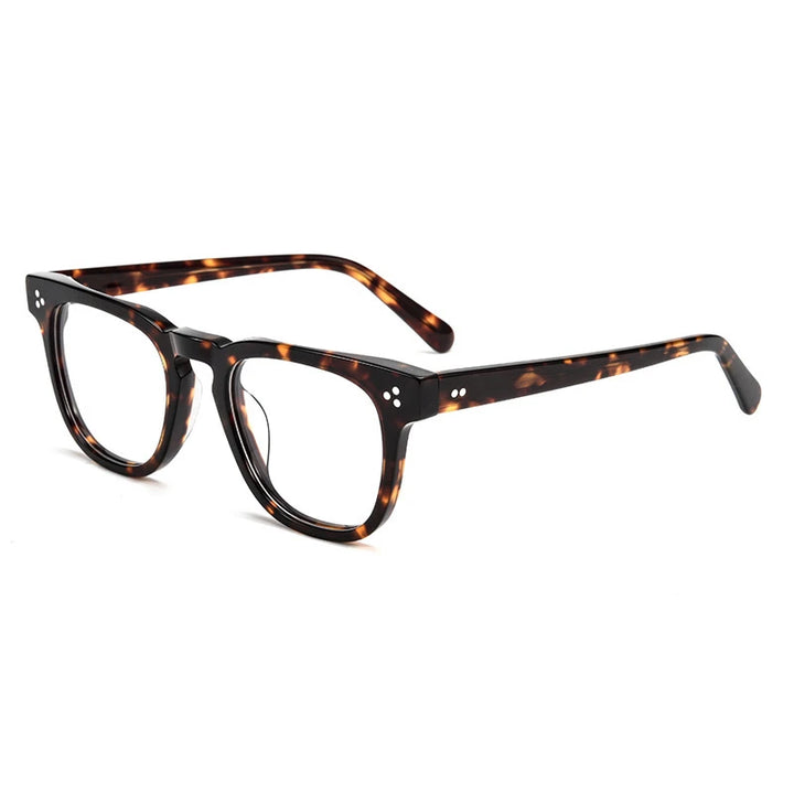 Black Mask Unisex Full Rim Oval Square Acetate Eyeglasses 398620