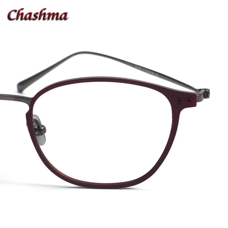 Chashma Ochki Unisex Full Rim Square Titanium Eyeglasses 7005 Full Rim Chashma Ochki   