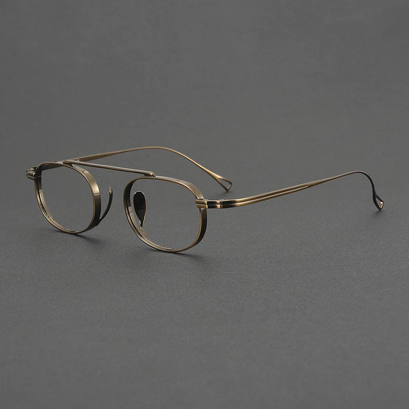 Muzz Unisex Full Rim Oval Square Titanium Eyeglasses 39504