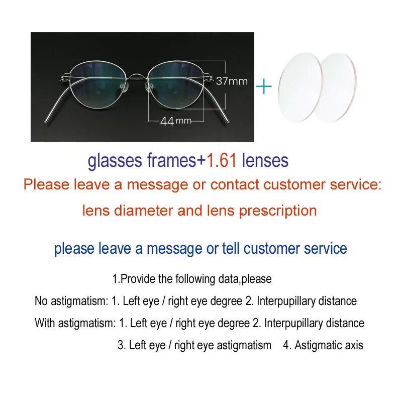 Yujo Unisex Full Rim Oval Round Handcrafted Stainless Steel Eyeglasses Customizable Lenses Full Rim Yujo C2 China 