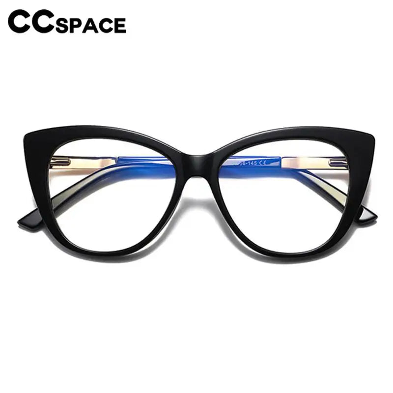 CCspace Women's Full Rim Cat Eye Tr 90 Titanium Reading Glasses 57569 Reading Glasses CCSpace   