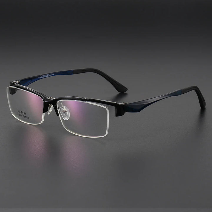 Muzz Men's Semi Rim Square TR 90 Pc Sport Eyeglasses 88085