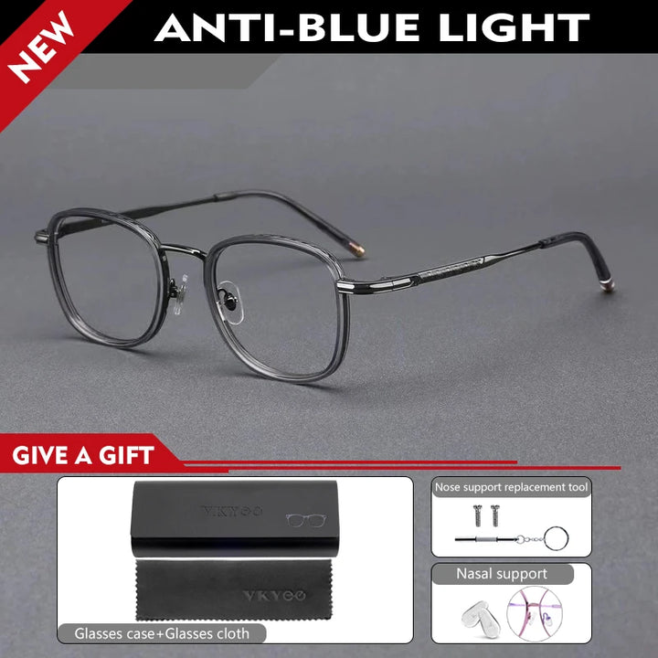 Vicky Unisex Full Rim Square Tr 90 Alloy Reading Glasses 10145