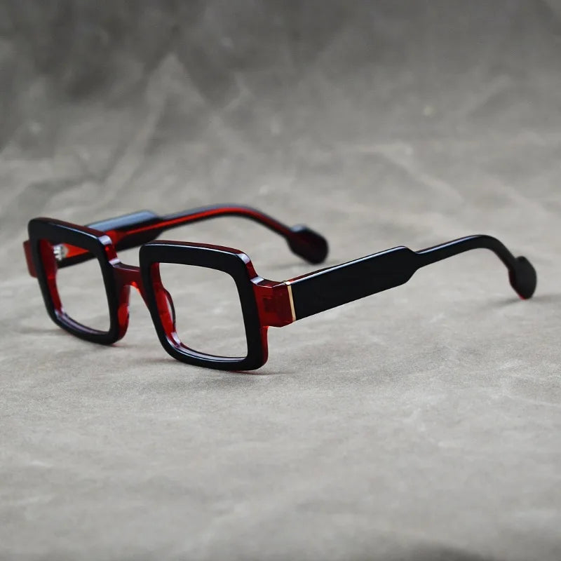 Hewei Unisex Full Rim Square Thick Acetate Eyeglasses 921879