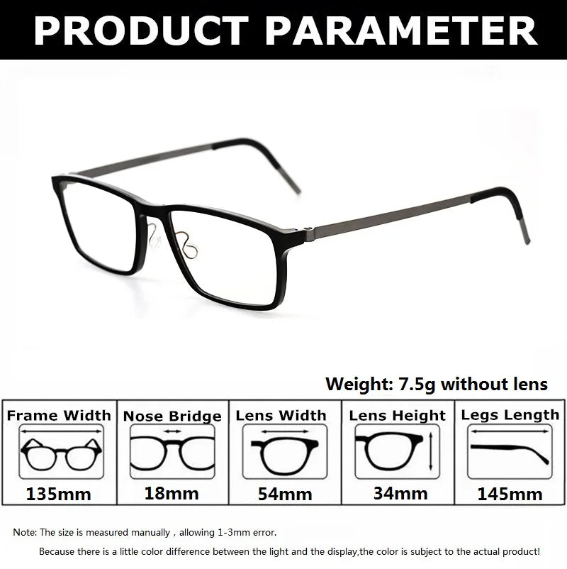 Aimee Women's Full Rim Square Screwless Titanium Eyeglasses 81228 Full Rim Aimee