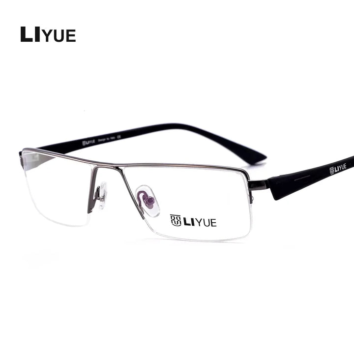 Oveliness Unisex Semi Rim Square Titanium-Alloy Eyeglasses 328127