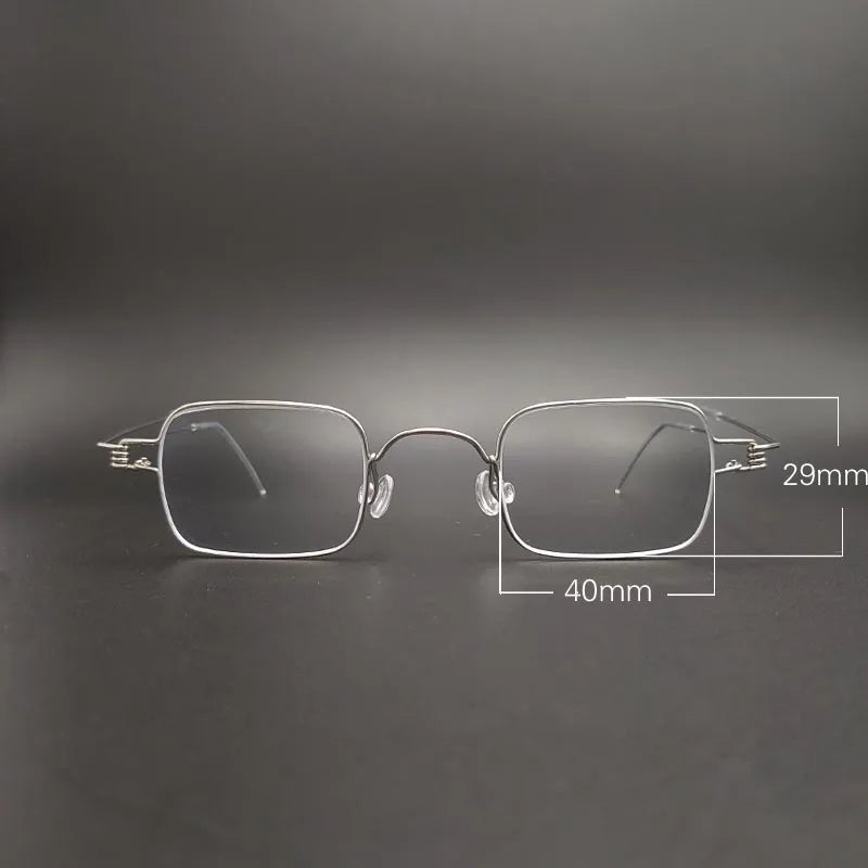 Yujo Unisex Full Rim Square Custom Screwless Steel Reading Glasses 14140