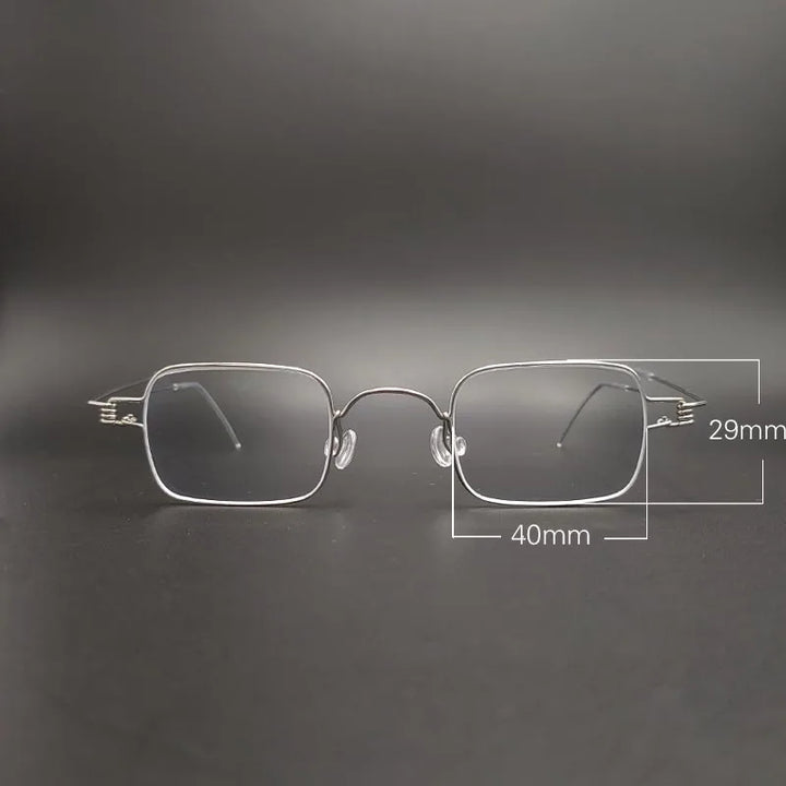 Yujo Unisex Full Rim Square Custom Screwless Steel Reading Glasses 14140