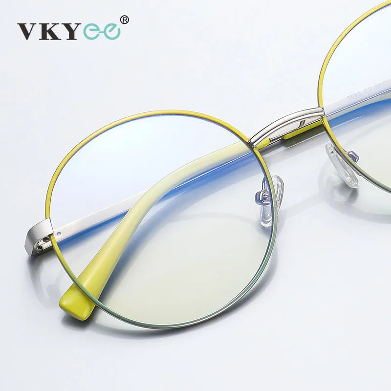 Vicky Women's Full Rim Stainless Steel Round Reading Glasses 3082 Reading Glasses Vicky   