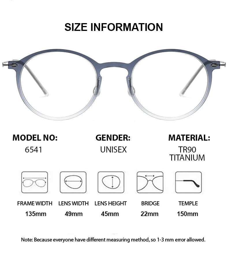 Chashma Ochki Women's Full Rim Round Tr 90 Titanium Eyeglasses 886541