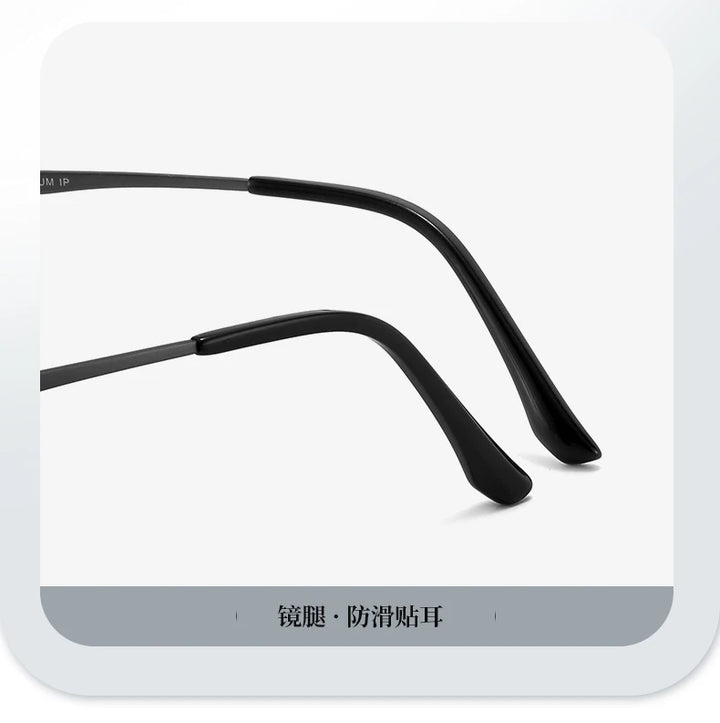Reven Jate 5022 unisex rectangle titanium prescription eyeglasses — view 7