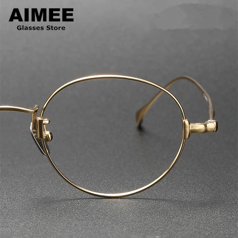 Aimee Unisex Full Rim Round Oval Titanium Eyeglasses 111053 Full Rim Aimee   