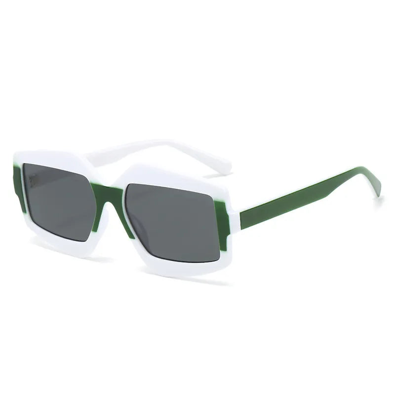 CCSpace Unisex Full Rim Square Plastic Eyeglasses Sunglasses 56825 Full Rim CCspace C6WhiteGreen  