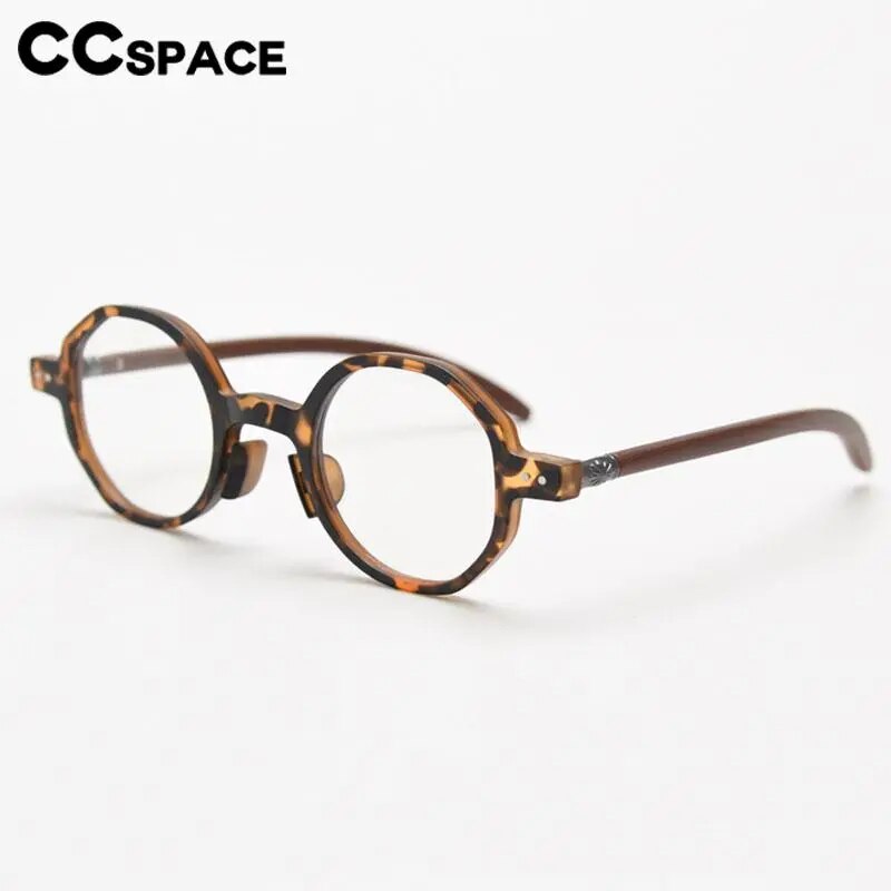 CCSpace Unisex Full Rim Polygon Tr 90 Titanium Eyeglasses 56995 Full Rim CCspace   