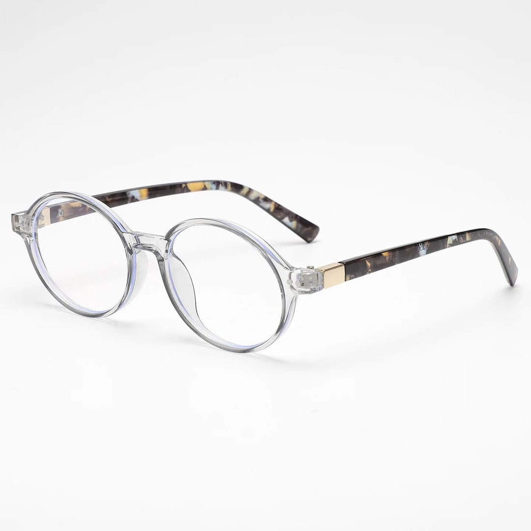 Xbora Women's Full Rim Round Pc Alloy Eyeglasses 612508