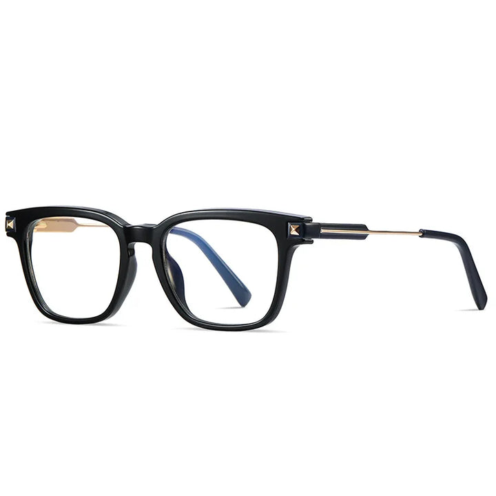 Kocolior Unisex Full Rim Square Tr 90 Alloy Hyperopic Reading Glasses 2068 Reading Glasses Kocolior Black 0 