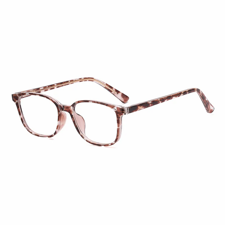 Ralferty  Women's Full Rim Square Tr 90 Acetate Eyeglasses R8302 Full Rim Ralferty C6 Leopard CHINA 