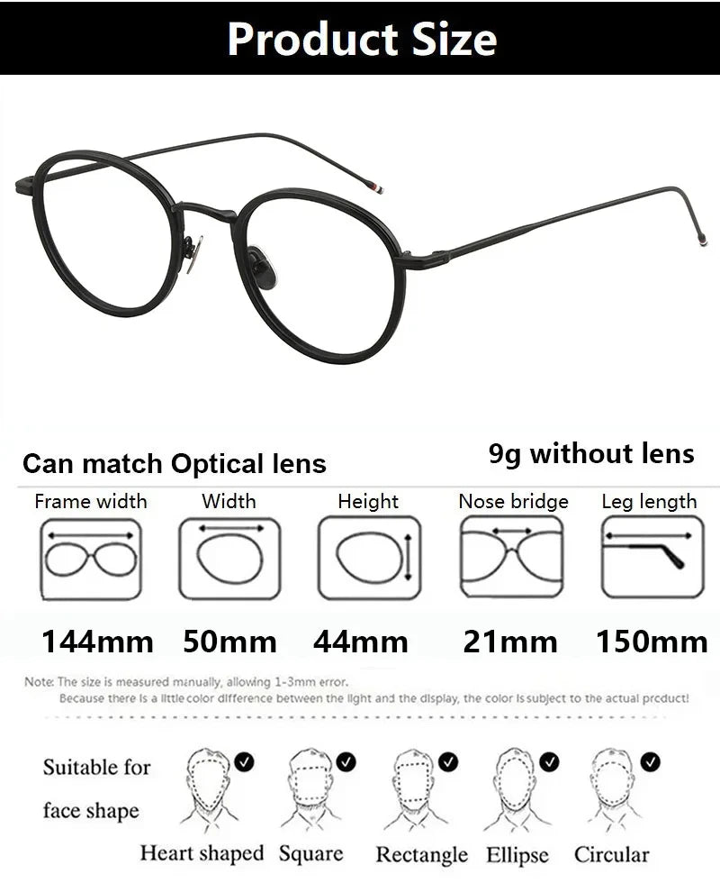 Aimee Unisex Full Rim Oval Round Titanium Acetate Eyeglasses 541905