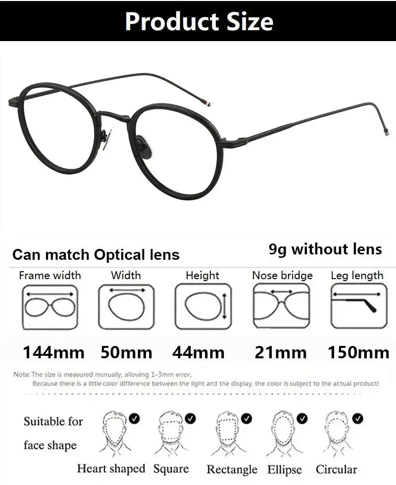 Aimee 905000 Unisex Full Rim Titanium Acetate Oval Frames FuzWeb