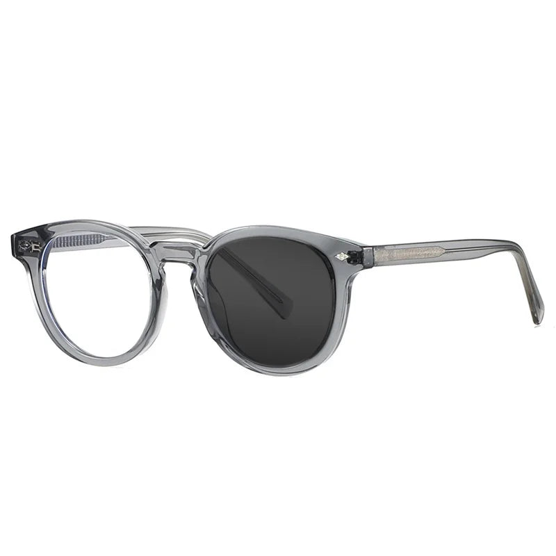 Kocolior Unisex Full Rim Round Tr 90 Photochromic Reading Glasses 28020